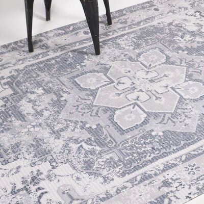 Recycled Cotton Grey Vintage Rug