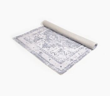 Tapis vintage gris en coton recyclé 3