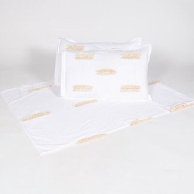 Embellished Ivory Duvet Pillowcover set