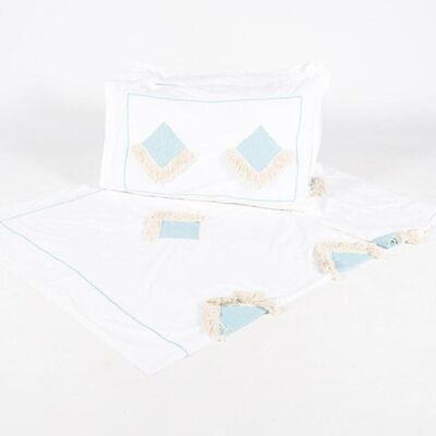 Ensemble de housse de couette et d'oreiller en patchwork de diamants