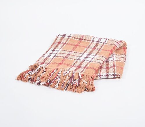 Checkered Orange Throw