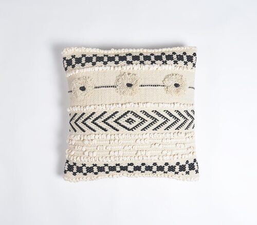 Geometric Monotone Cushion cover