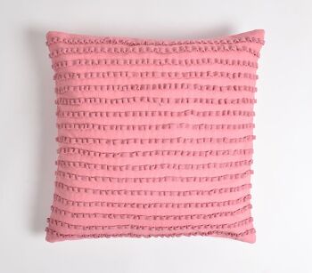 Housse de coussin rose flamant orné 1