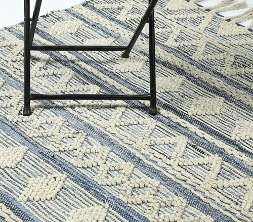 Paneled Geometric Tufted & Woven Rug