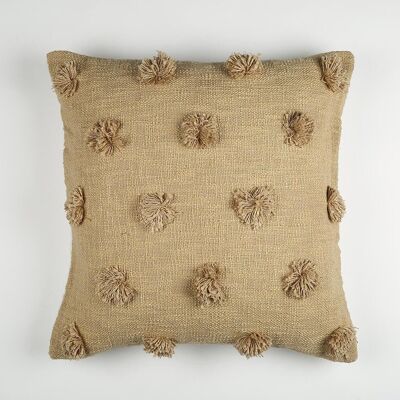 Khaki Tufted Cushion cover