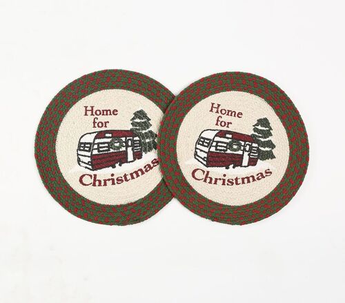 Set of 2 - Christmas Cotton Placemats