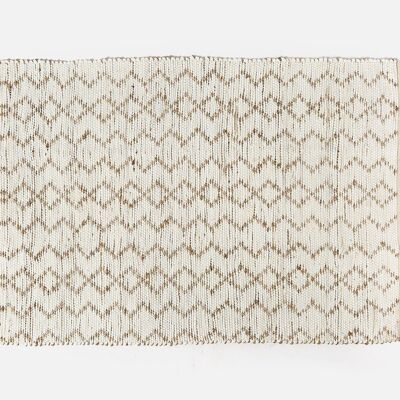 Handwoven Jute & Cotton Zig Zag Rug