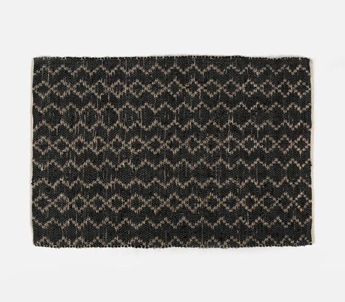 Handwoven Jute & Cotton Charcoal Rug