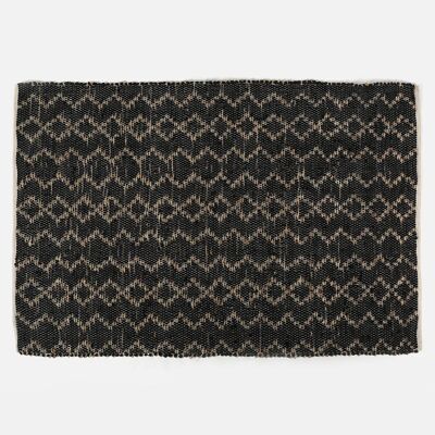 Handwoven Jute & Cotton Charcoal Rug