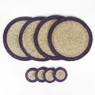 Handwoven Sabai Grass Placemats & Coasters (set of 4 each)