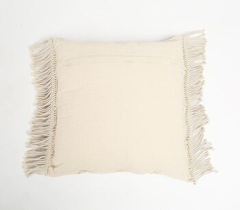 Housse de coussin en coton à franges en macramé 4