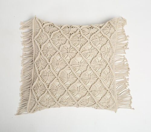 Macrame Fringed Cotton Cushion Cover 3