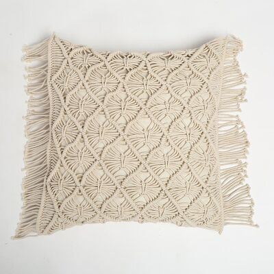 Macrame Fringed Cotton Cushion Cover 3