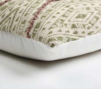 Housse de coussin lombaire imprimée et embellie en bloc 3