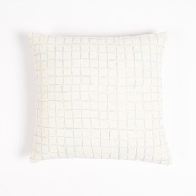 Housse de coussin en coton brodé, 16 x 16 pouces