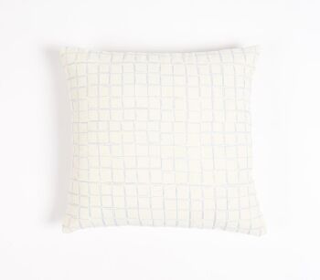 Housse de coussin en coton brodé, 16 x 16 pouces 1