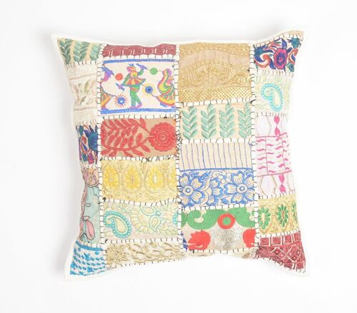 Upcycled Cotton Patchwork Cushion Cover(1)