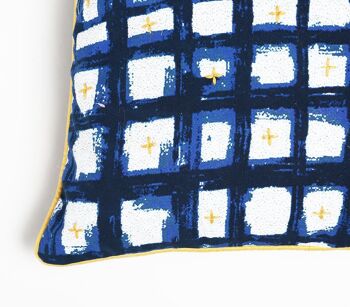 Housse de coussin Ikat et Kantha 2 2