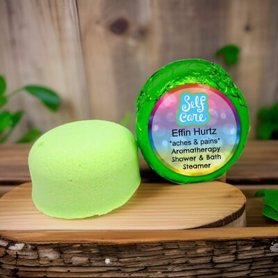 Effin Hurtz Aches + Pains Aromatherapy Shower Bath Steamer VEGAN