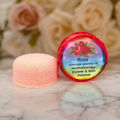 Rose Aromatherapy Shower Bath Steamer VEGAN