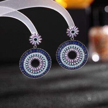 Boucles d’oreilles Halo scintillantes - Boucles d’oreilles luxueuses 10