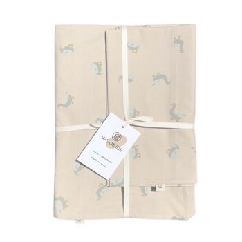 CANARDS housse de couette beige 140x200cm et taie 50x70cm 1