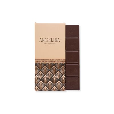Dark Chocolate Bar 56% Caramel Almonds & ORGANIC Fleur de Sel