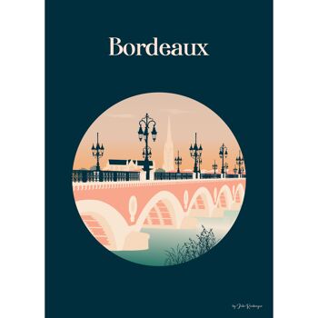 Affiche BORDEAUX Le Pont de Pierre 5