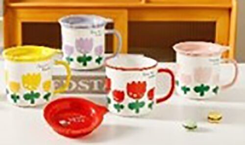 "TULIP" ceramic mug with lid and spoon in 4 colors. LM-244