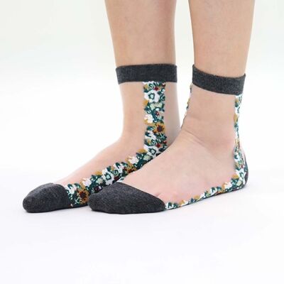 PALOMA - Gris, el calcetín de voile ultrarresistente - Perfecto para el Día de la Madre 2024