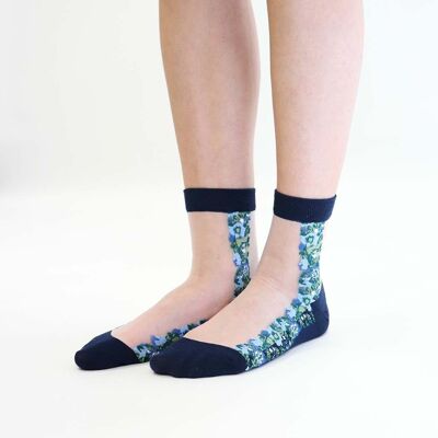 PALOMA - Azul, el calcetín de voile ultrarresistente - Perfecto para el Día de la Madre 2024