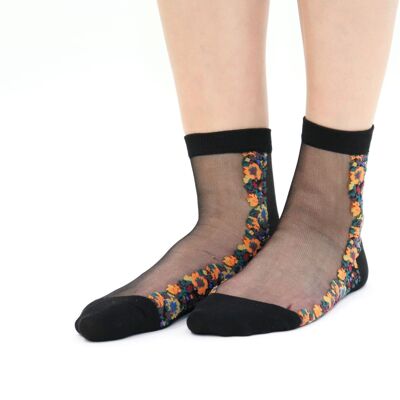PALOMA - Black, the ultra-resistant voile sock - Perfect for Mother's Day 2024