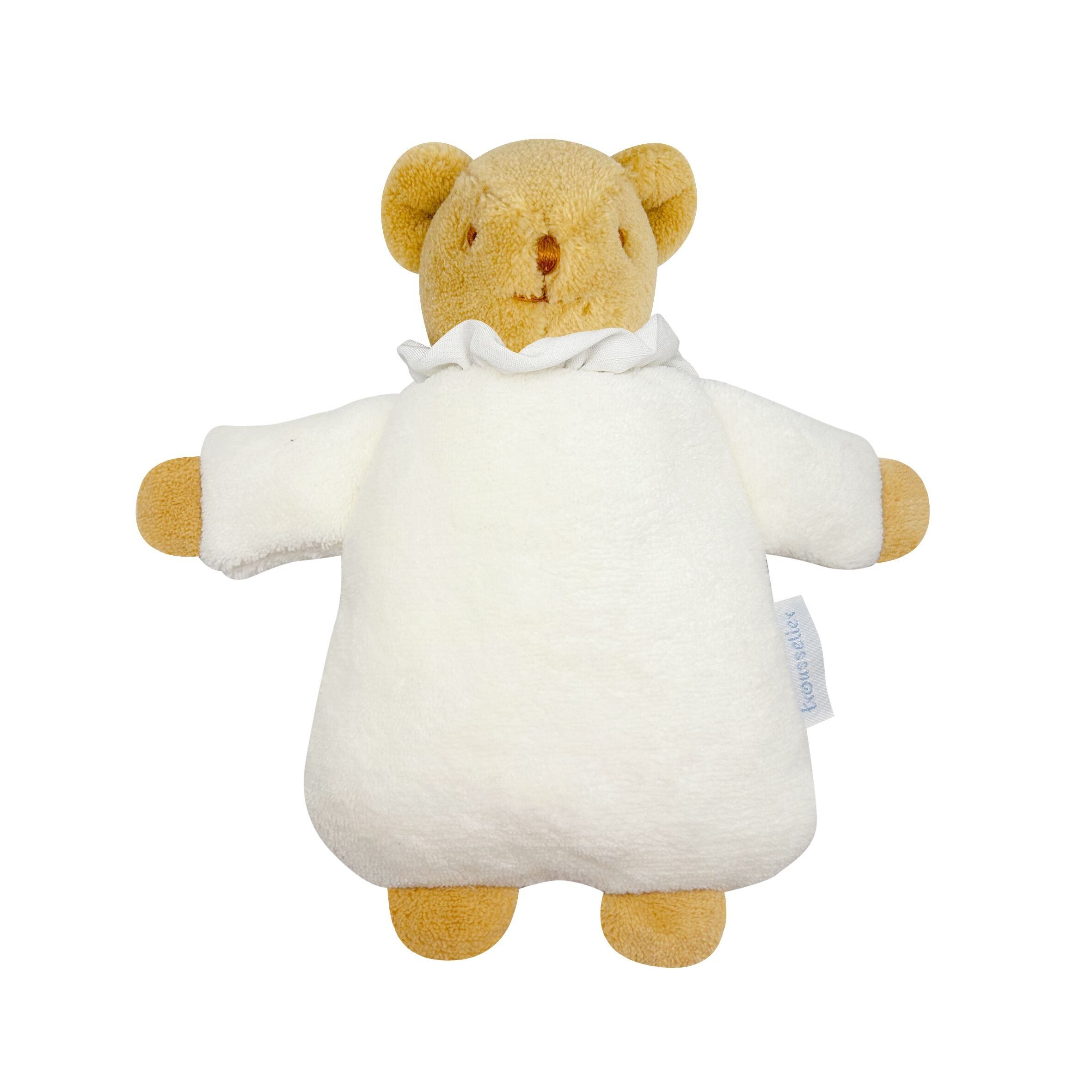 Angel's Nest Teddy Bear with Rattle 20Cm - Ivory Plush