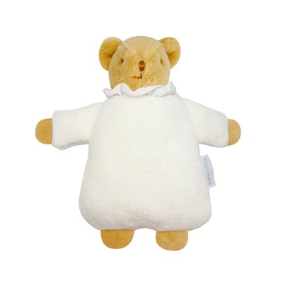 Bear Angel's Nest Comforter with Rattle 20Cm - Ivory Plush - New
