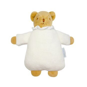 Ours Nid d'Ange Doudou avec Hochet 20Cm - Peluche Ivoire - New 1