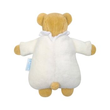 Ours Nid d'Ange Doudou avec Hochet 20Cm - Peluche Ivoire - New 3