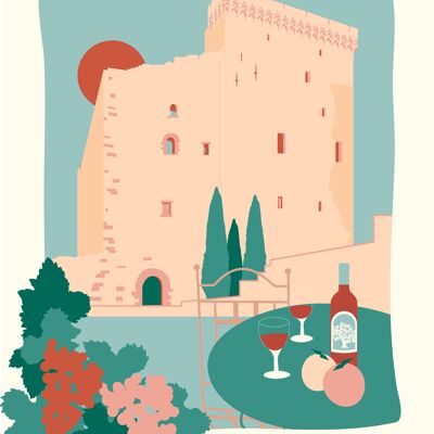 Poster CHÂTEAUNEUF-DU-PAPE Il castello