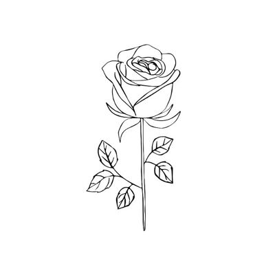 Sioou temporary tattoo - Black rose x5