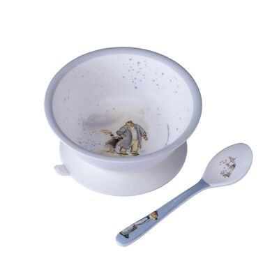 ERNEST AND CELESTINE SUCTION CUP BOWL WITH SPOON