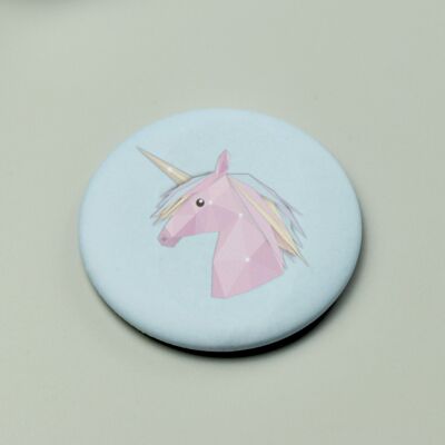 Bouton Aimant Licorne - Low-poly Art