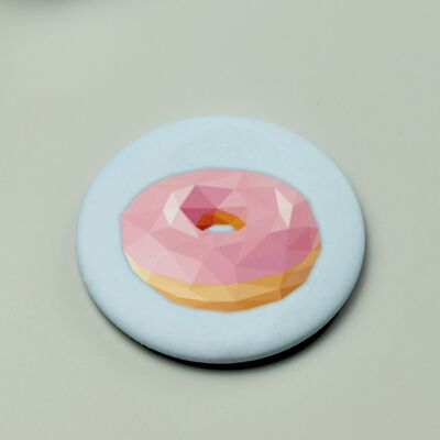 Botón magnético de donuts - Low Poly Art
