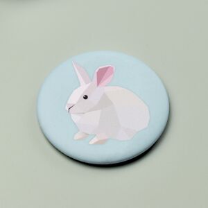 Bouton magnétique lapin - Low Poly Art Design