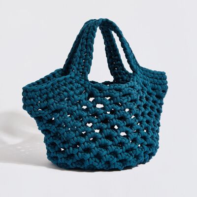 “Ingrid” basket bag teal