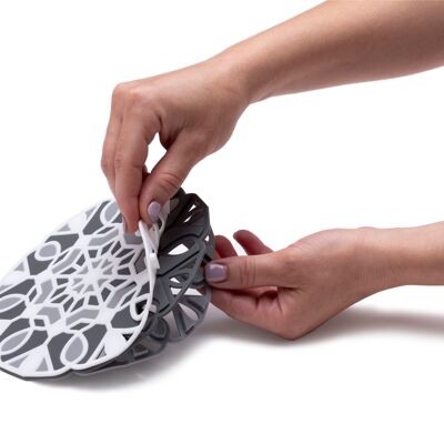 TriveTile posavasos 3 piezas gris
