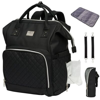 Diaper Bag Backpack Leather MIMMTI NanaBeebi 2.0 | Leather baby bag | nursery bag