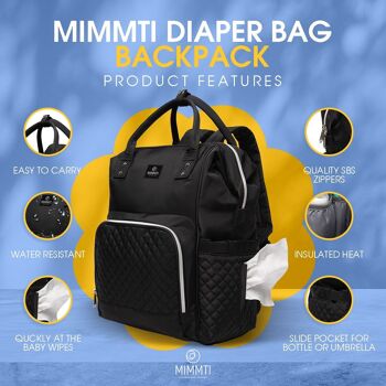 Sac à langer sac à dos MIMMTI NanaBeebi 1.0 | sac bébé | sac de crèche 3
