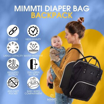 Sac à langer sac à dos MIMMTI NanaBeebi 1.0 | sac bébé | sac de crèche 4