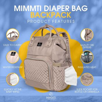 Sac à langer sac à dos MIMMTI NanaBeebi 1.0 | sac bébé | sac de crèche 16