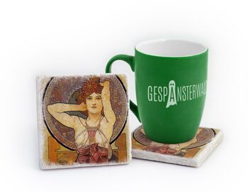 Dessous de verre en marbre "Art Nouveau" 4