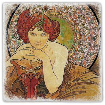 Dessous de verre en marbre "Art Nouveau" 1